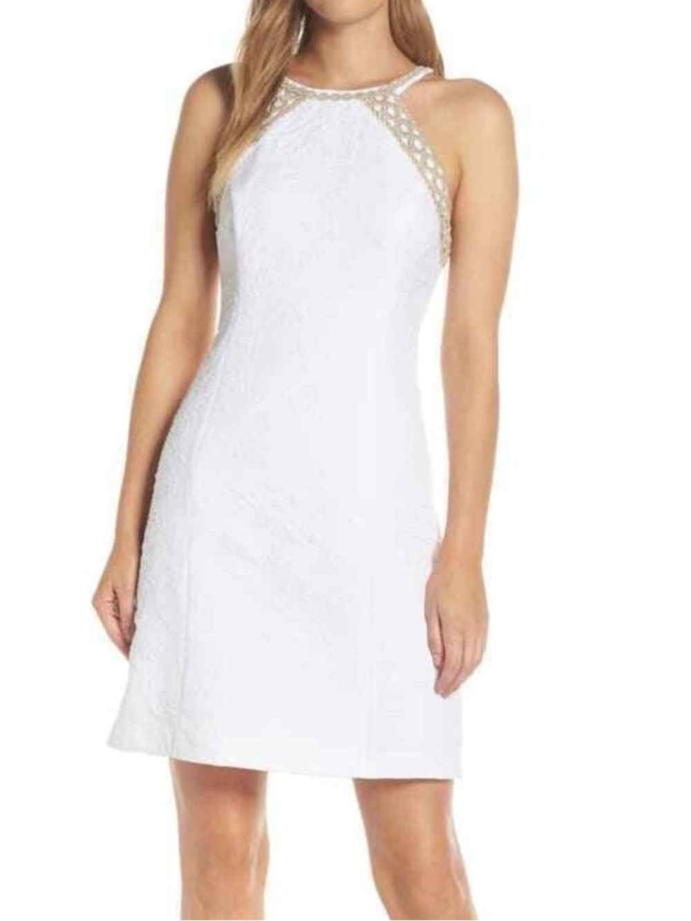 Lilly Pulitzer Pearl Stretch Shift Dress Resort White Caliente
Pucker Jacquard